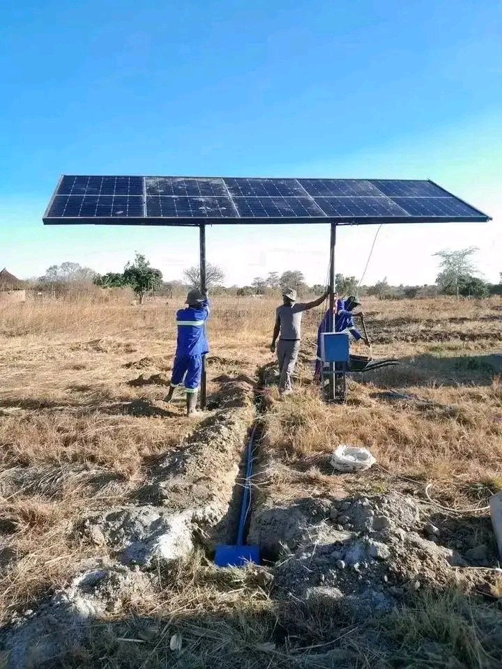 Solar powered borehole pump installation in Gauteng by Borehole Drilling Agents